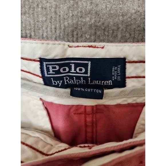 Polo Ralph Lauren Cargo Shorts Mens 32 Pink Relaxed Fit Hiking Heavyweight - Picture 6 of 8